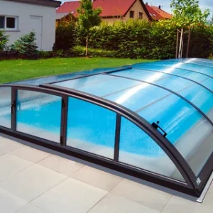 Kupola za bazen tip: Azure Flat, bazenske strehe akcija za bazene AZF-T